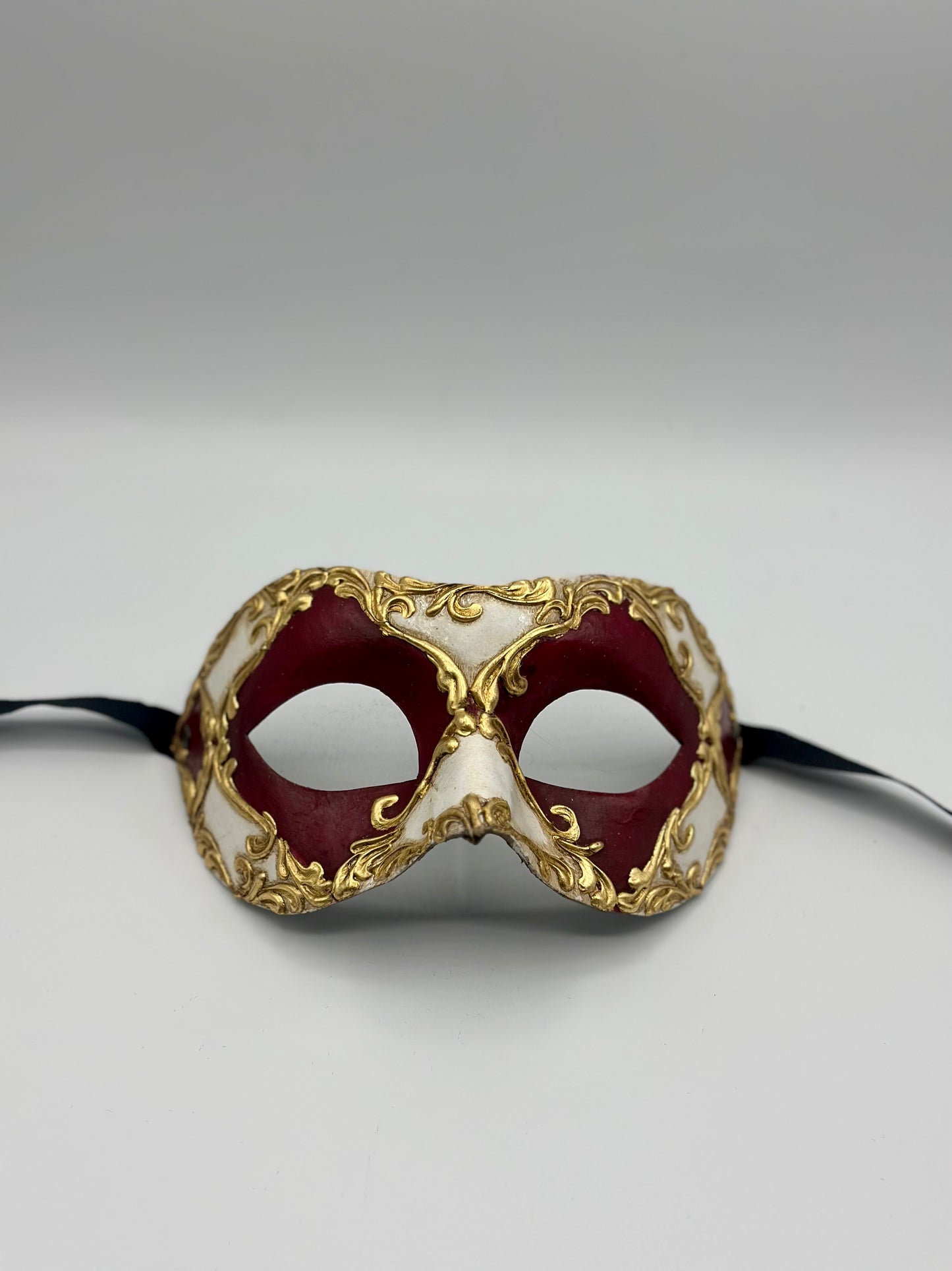Venetian Mask Baroque Red Gold