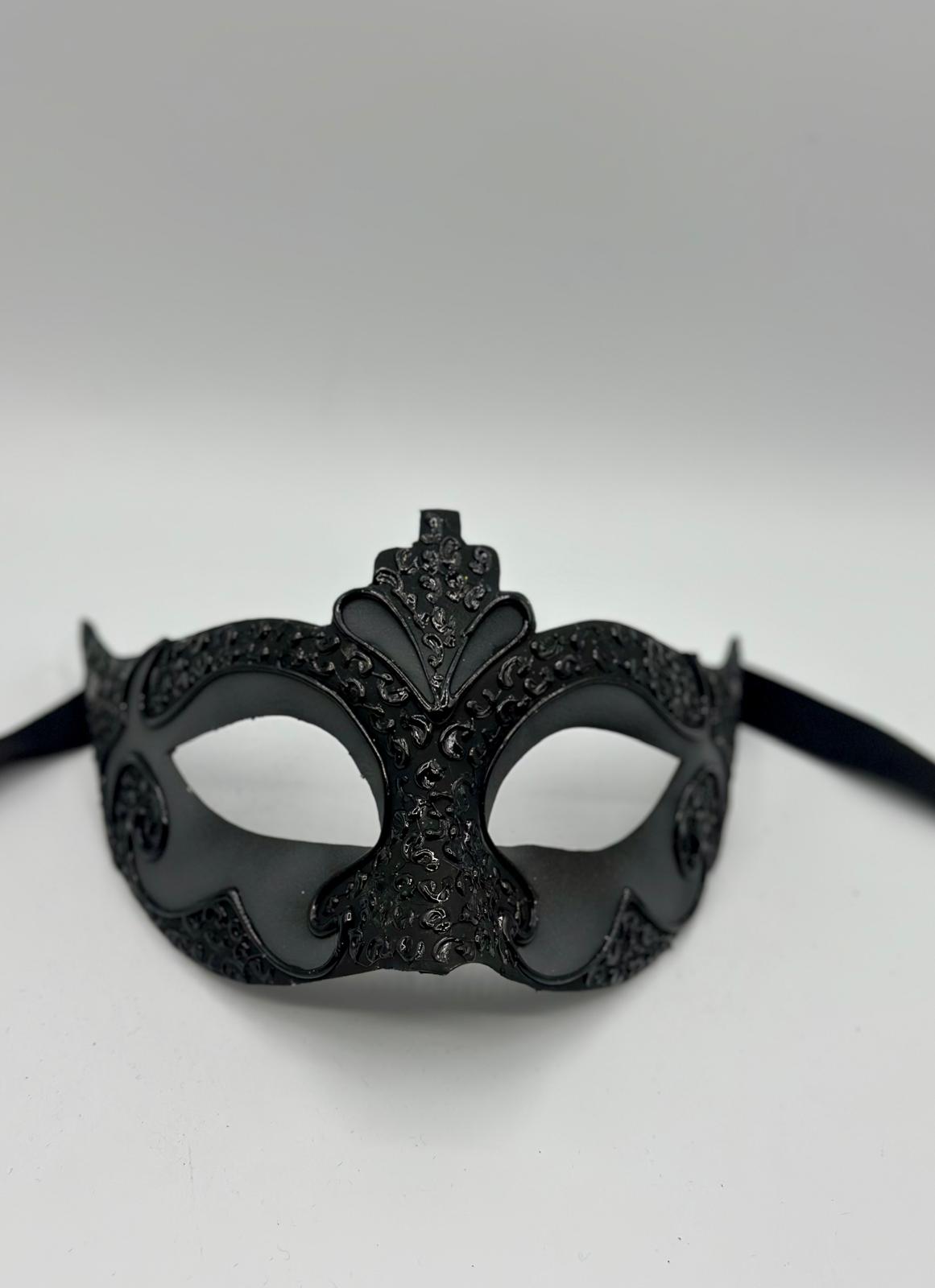 Juego de Máscaras Venecianas para Parejas - Antracita Mate y Negro
