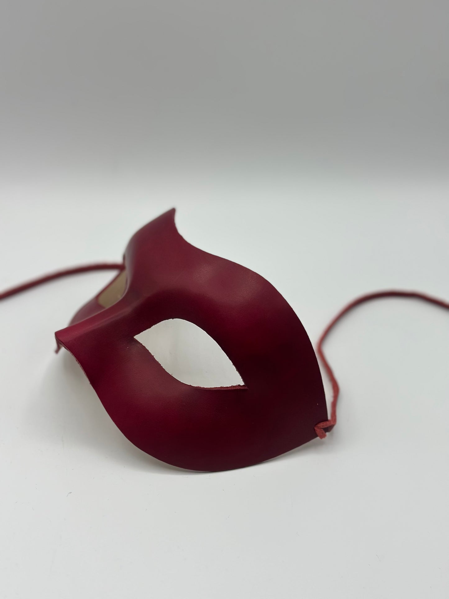 Matching Leather Masquerade Masks - Black & Red