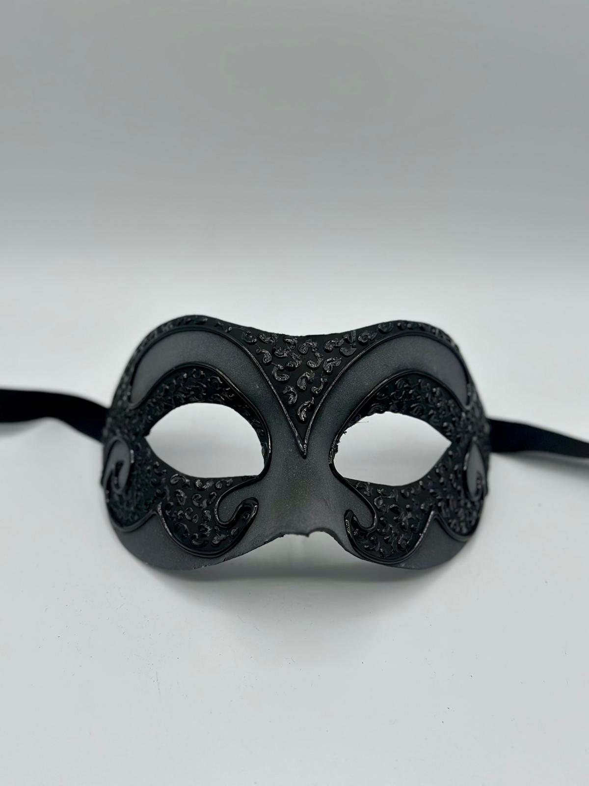 Juego de Máscaras Venecianas para Parejas - Antracita Mate y Negro
