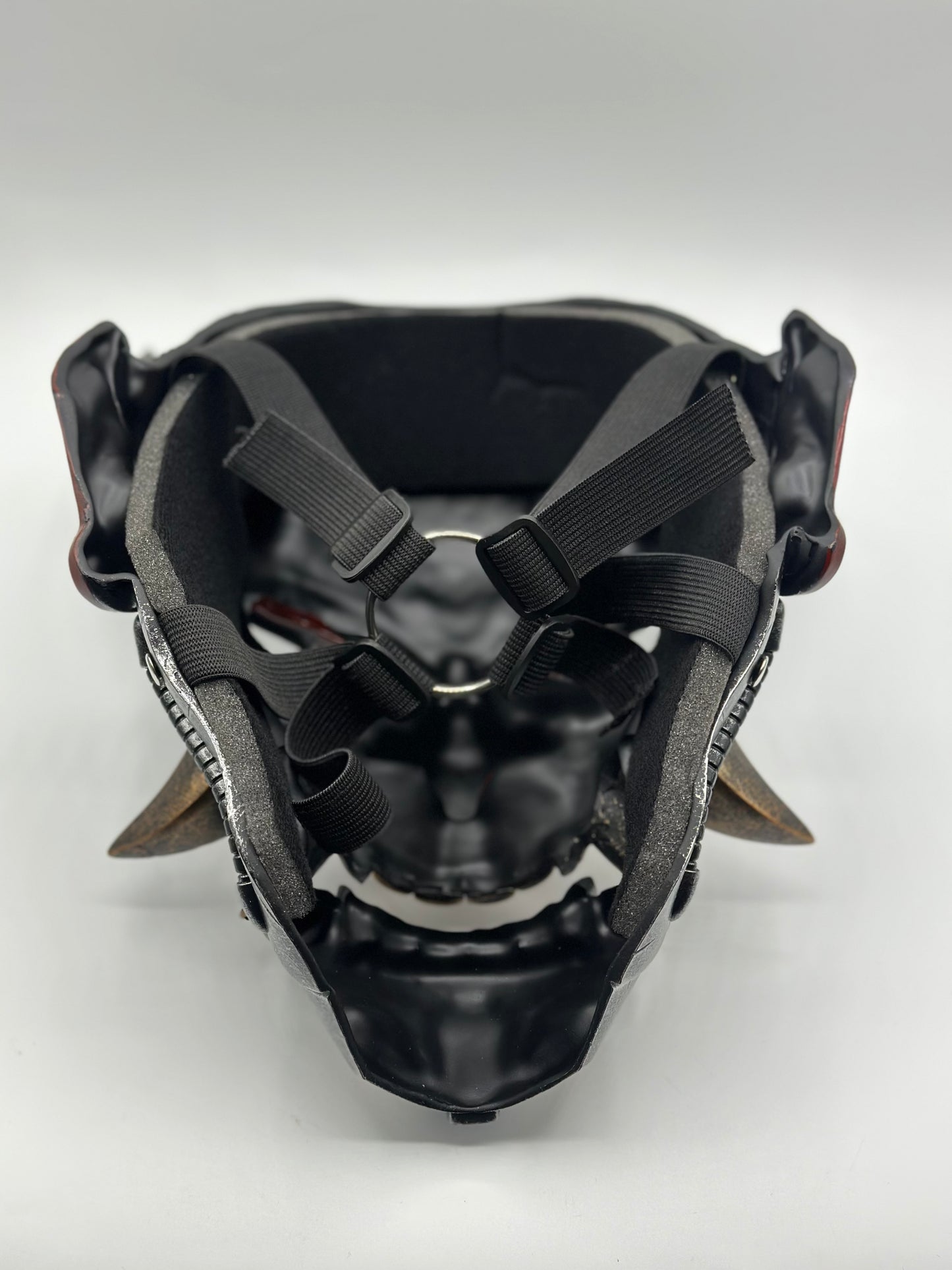 Máscara japonesa Oni - Máscara de demonio de resina hecha a mano en estilo mecánico - Máscara de samurai