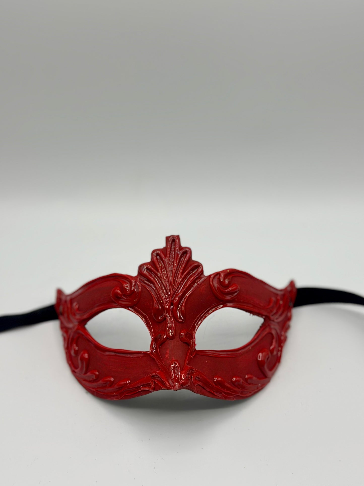Rood glanzend Venetiaans Masker - Maskerade masker in rood