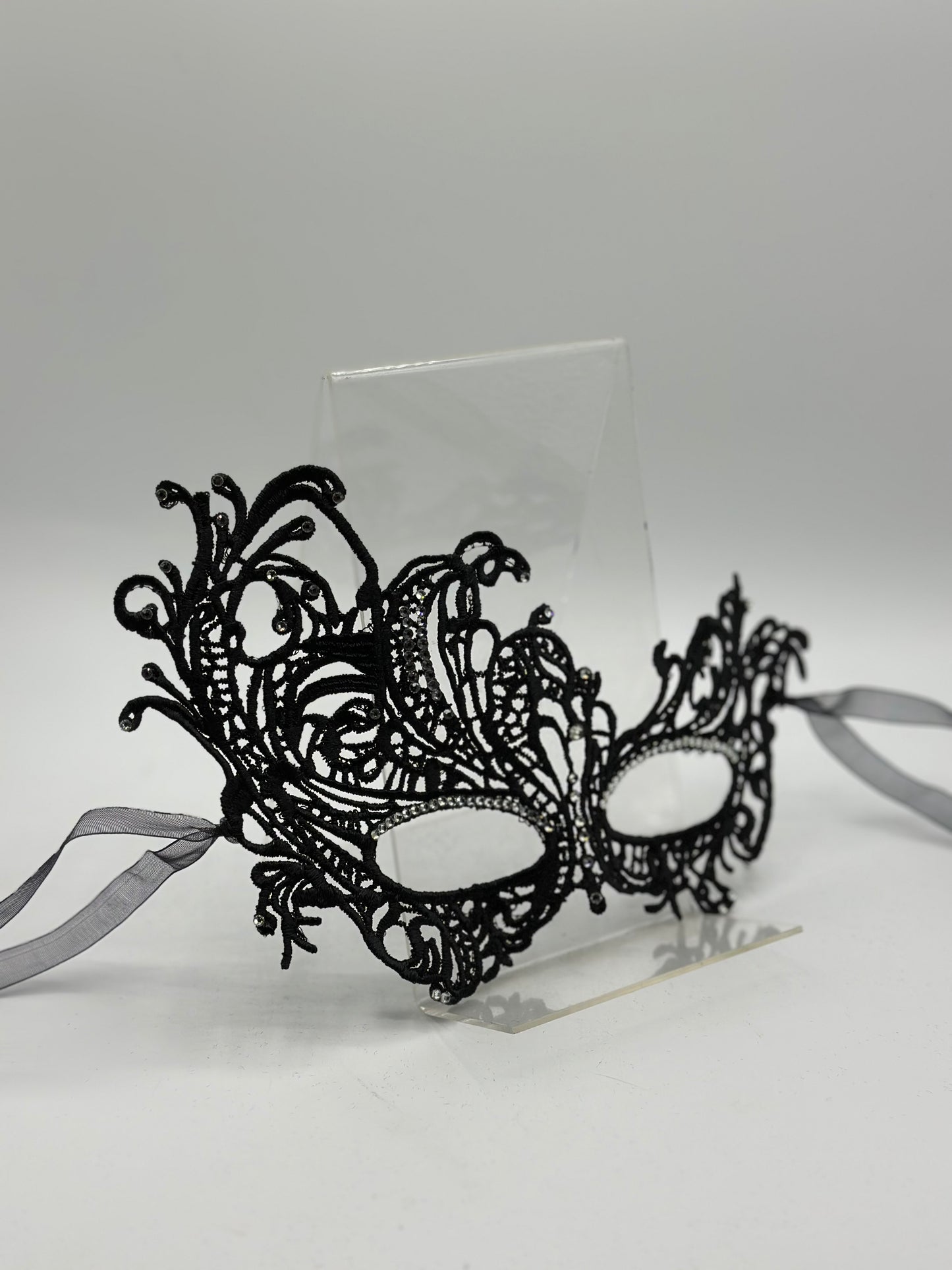 Kanten masker met strass steentjes - Masker voor vrouwen