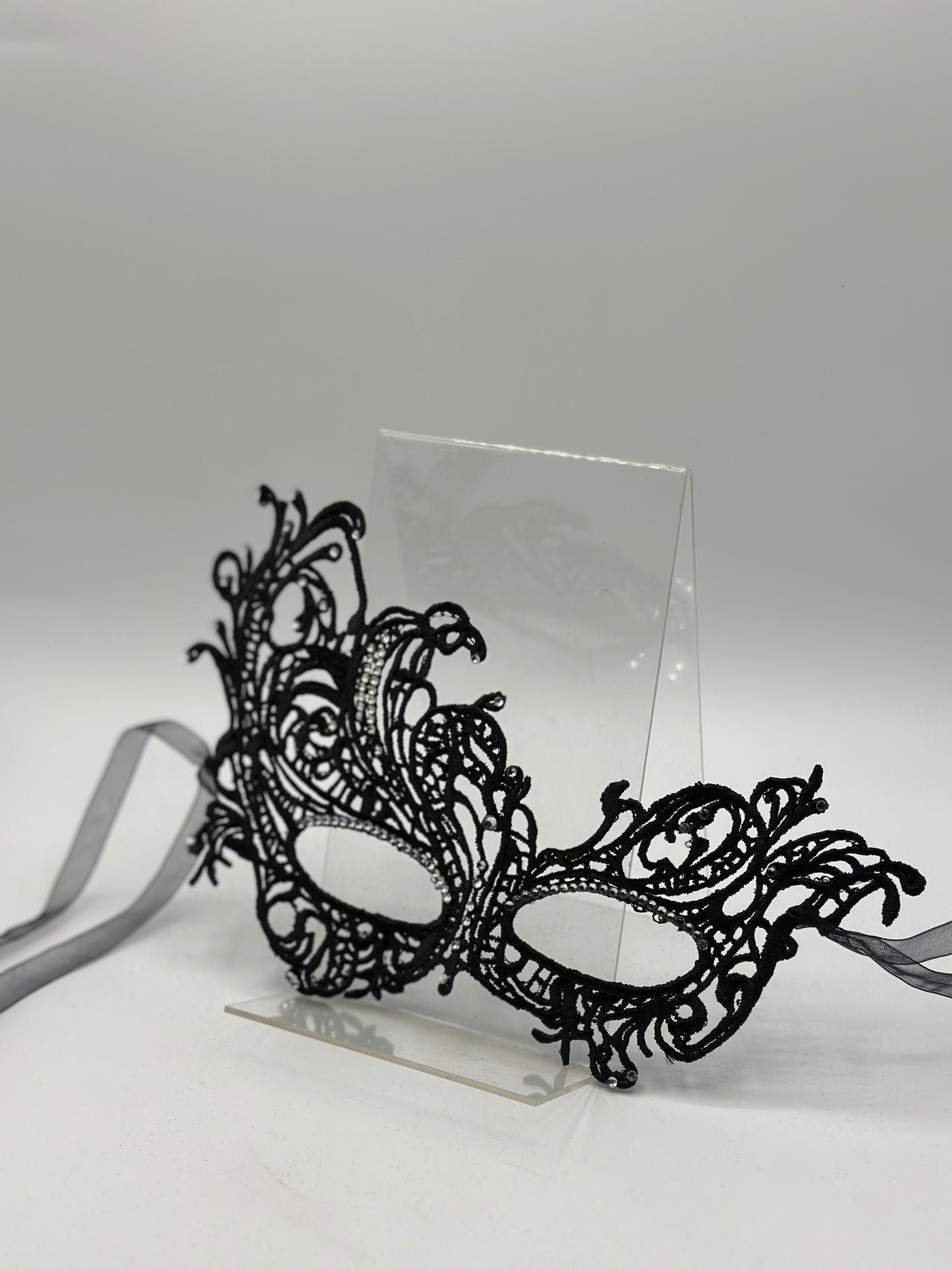 Kanten masker met strass steentjes - Masker voor vrouwen