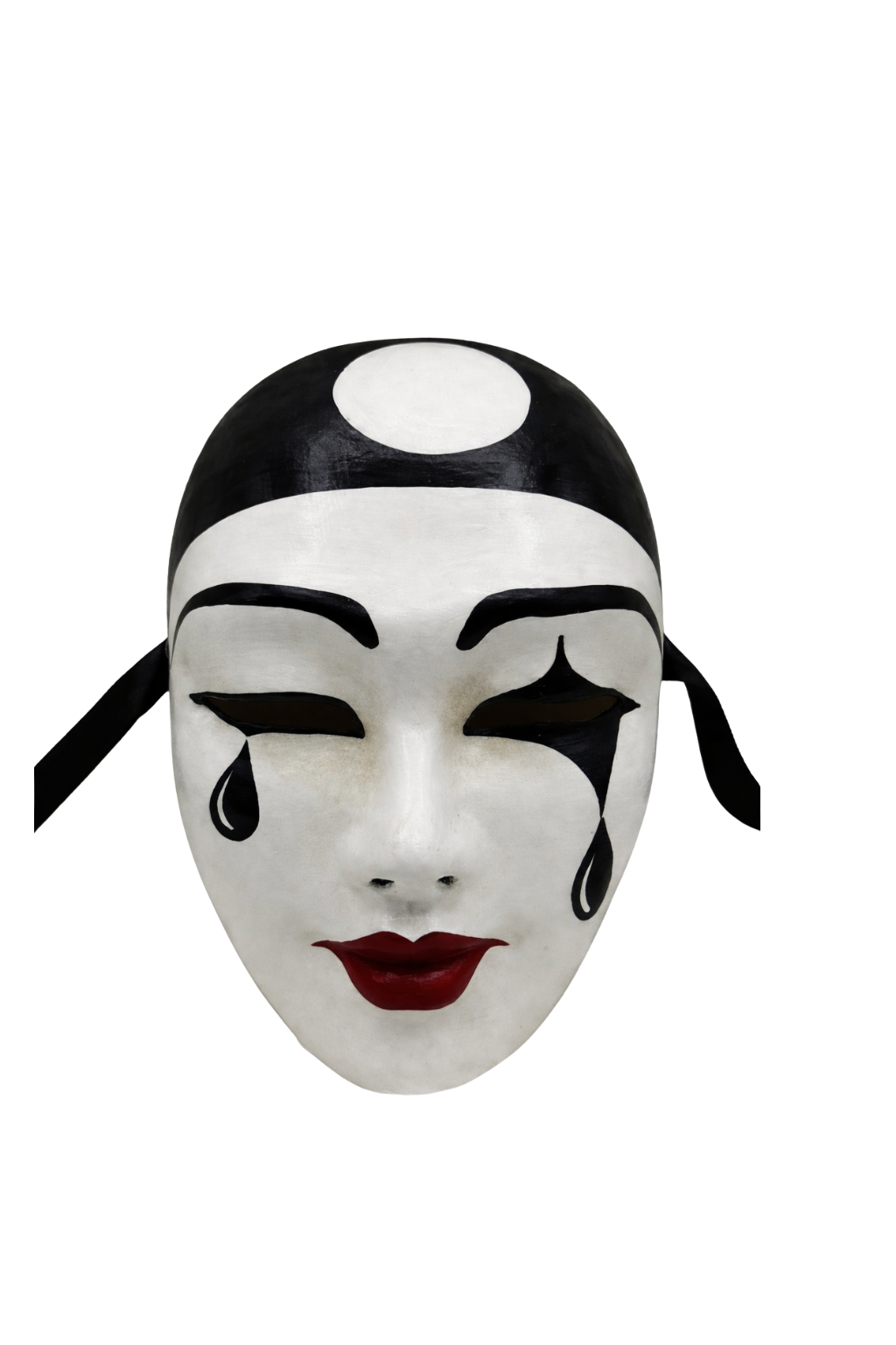 Masque de Pierrot – Masque vénitien noir et blanc