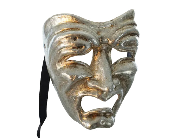 Masque de tragédie en argent