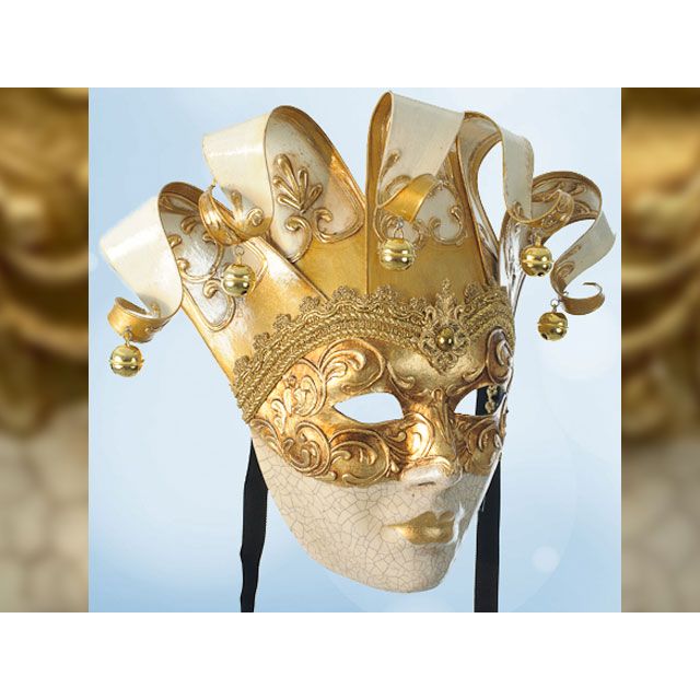 Decoratief Venetiaans masker in wit