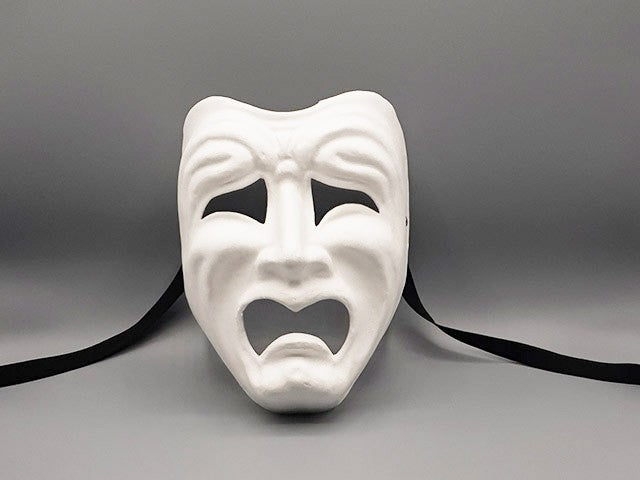 Masque de tragédie, blanc