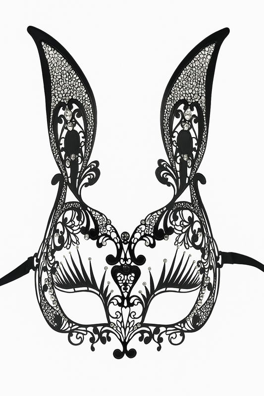 Metal bunny mask - Venetian mask metal -
