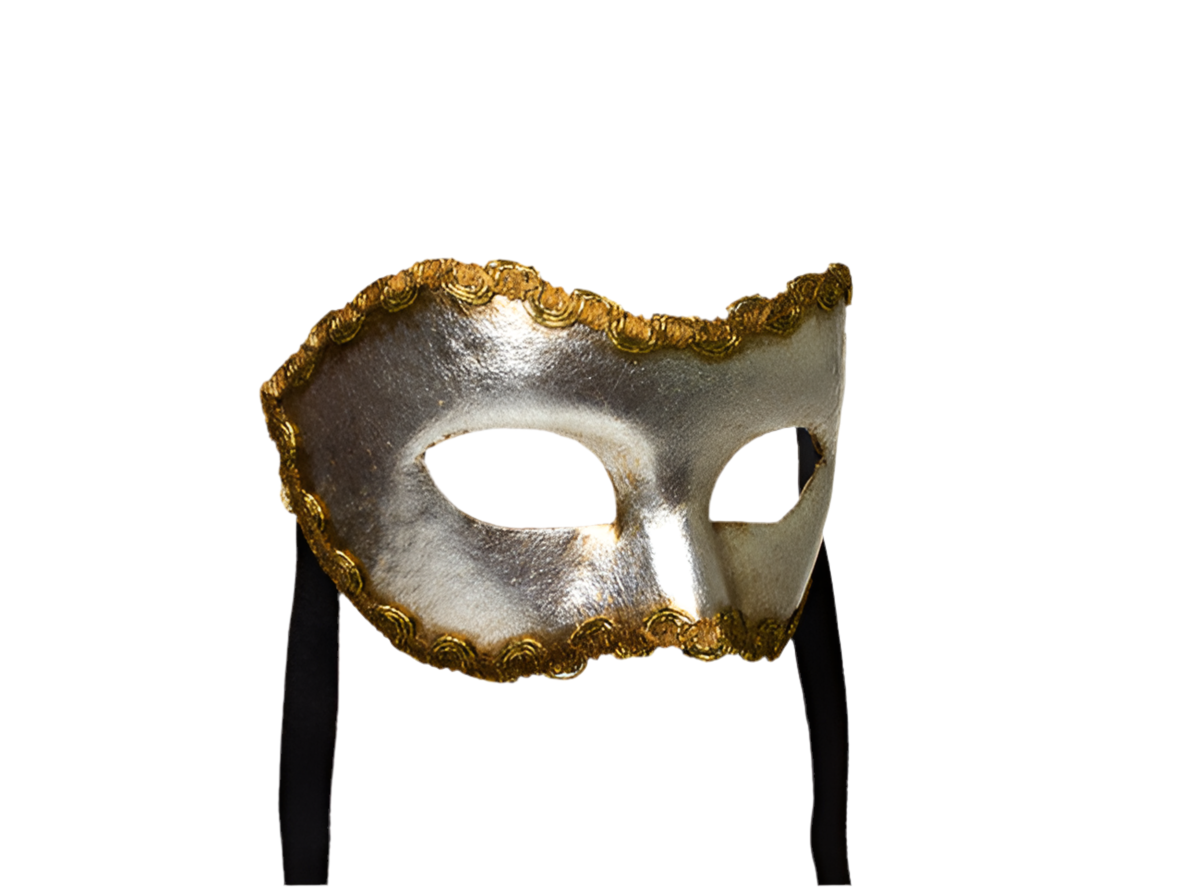 Silberne Party-Maske