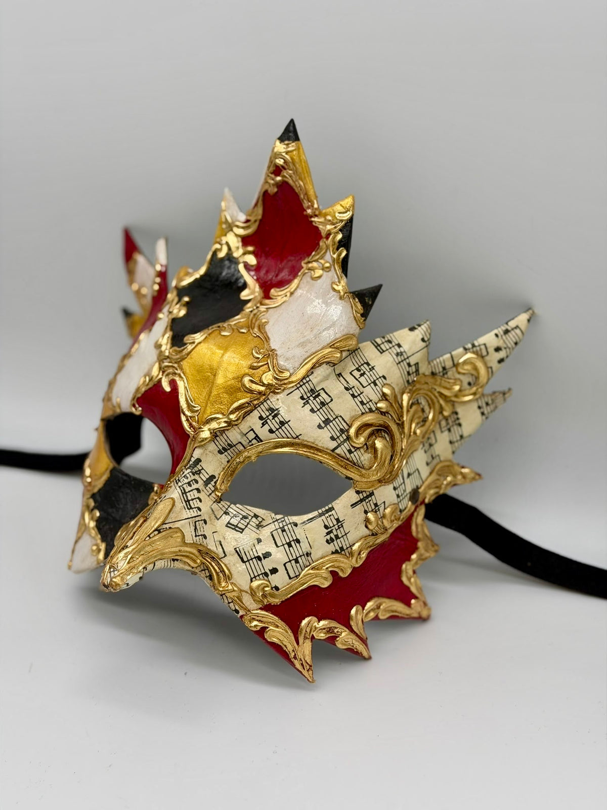 Venetian Bacchus Mask – Luxury Harlequin Masquerade Mask