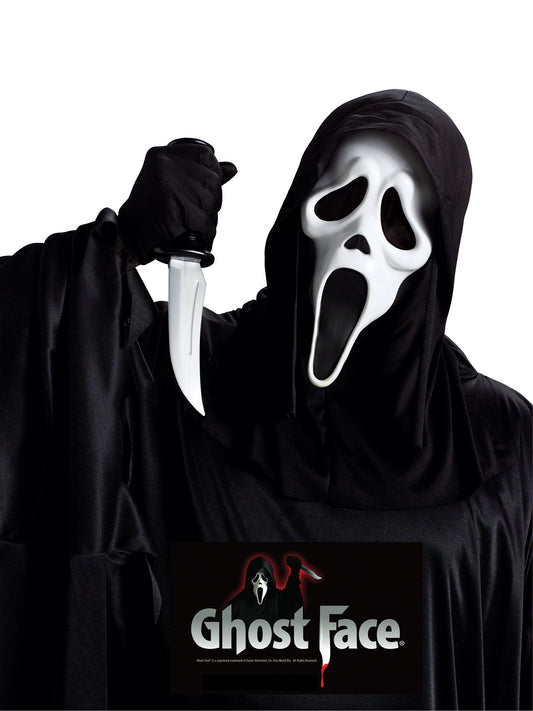 Offizielle Ghost Face® Maske mit Kapuze & Messer