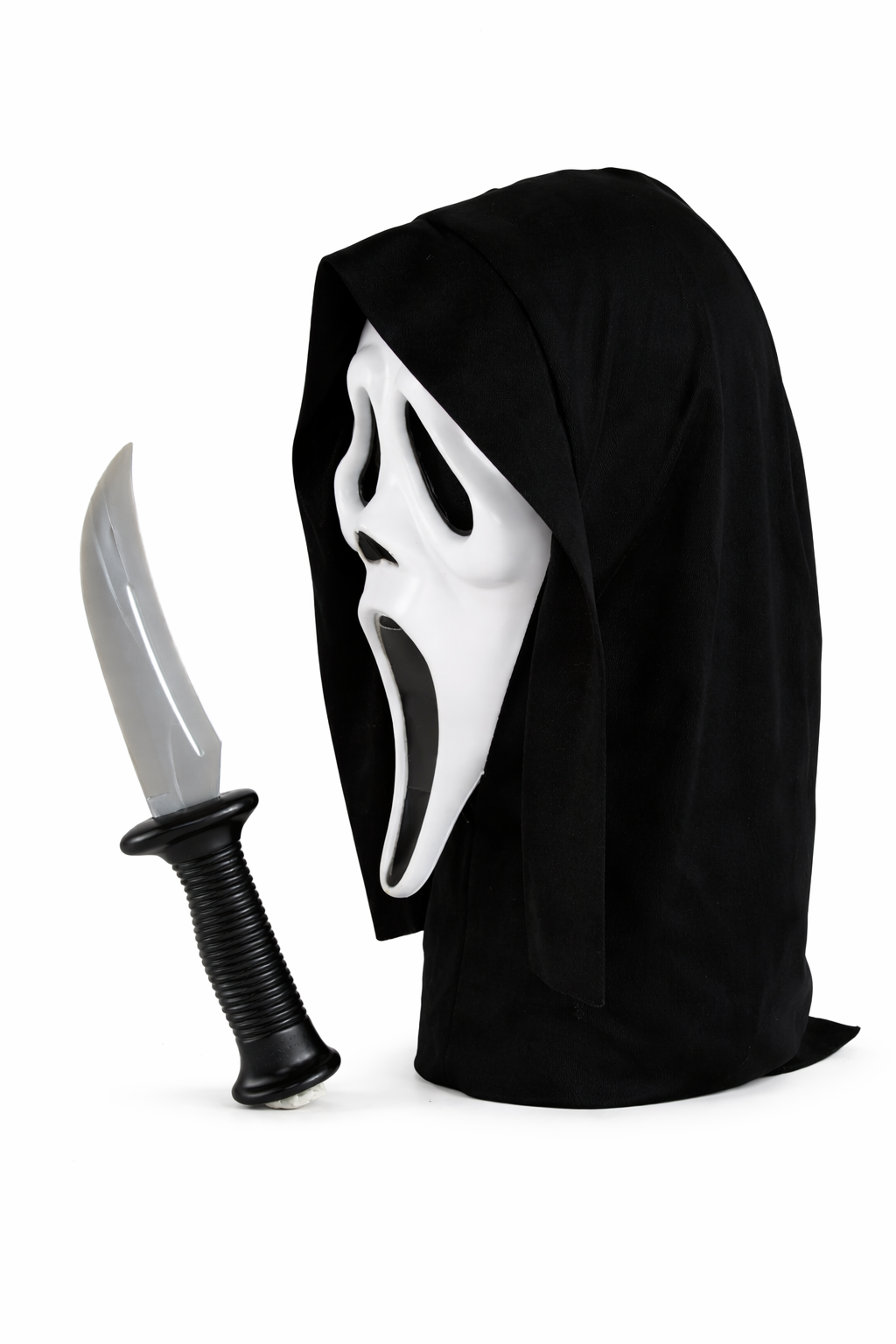 Máscara Oficial Ghost Face® con Capucha y Cuchillo