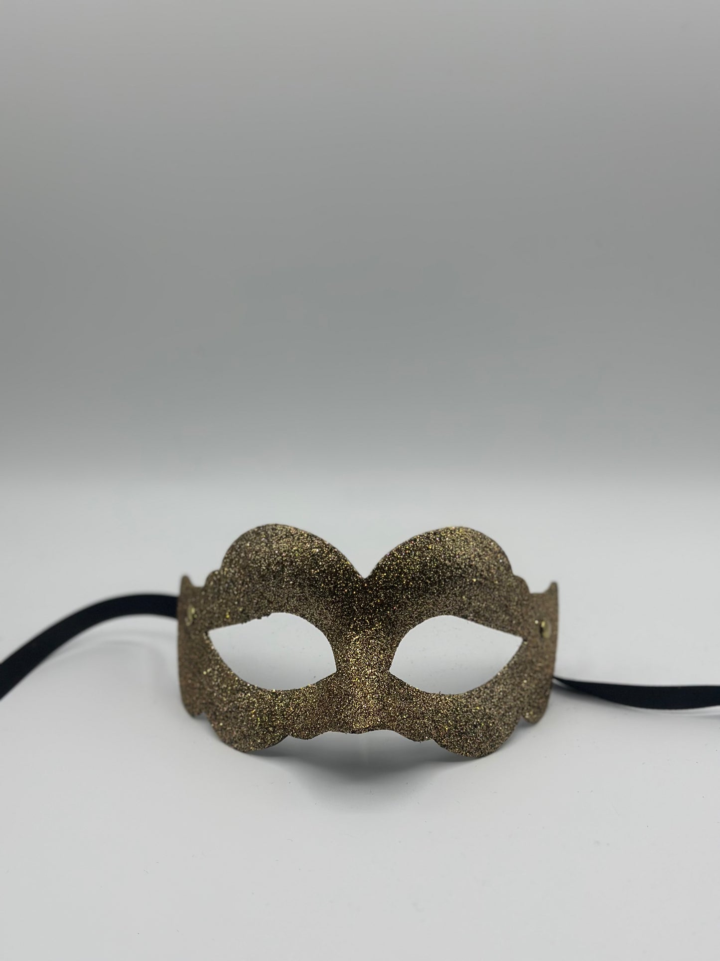 Máscara dorada purpurina - Masquerade mask gold