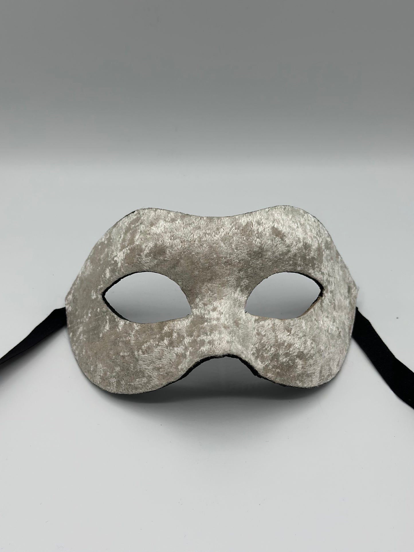 Two Venetian ball masks - man and woman mask - in white velvet - Couple mask white