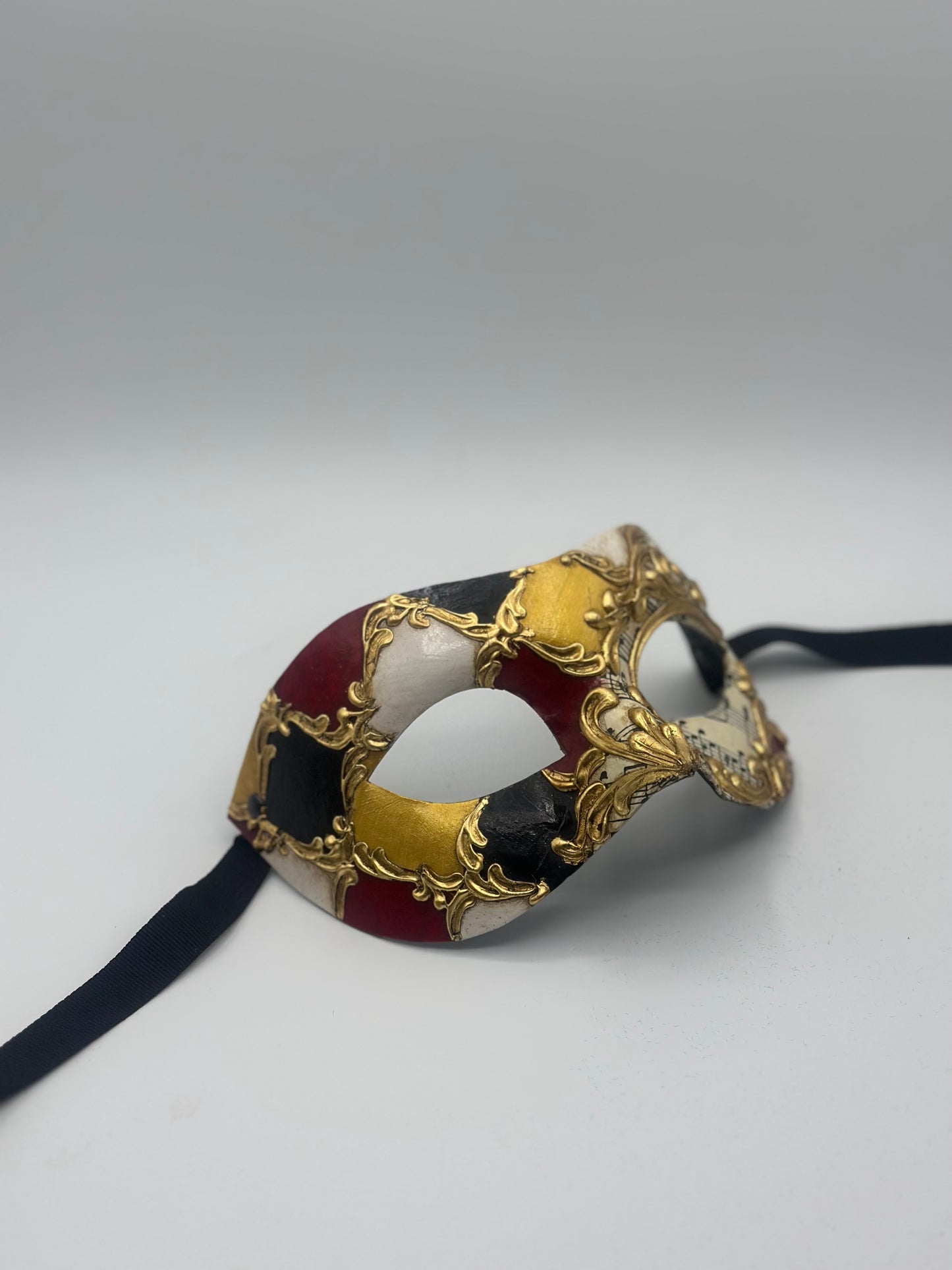 Venezianische Maske mit Musiknoten - Barockmaske