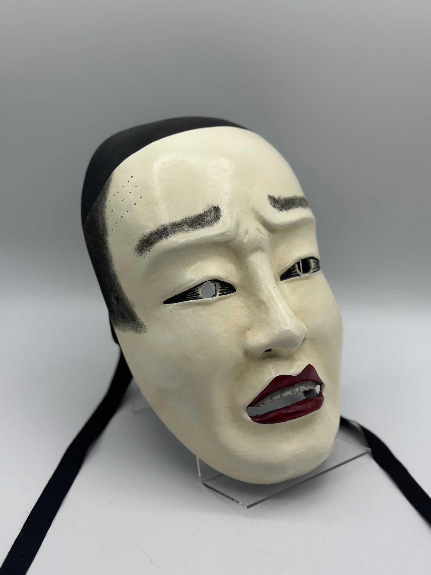 Masque Noh japonais, masque Nohmen d'homme, masque de théâtre japonais - masque Koomote.