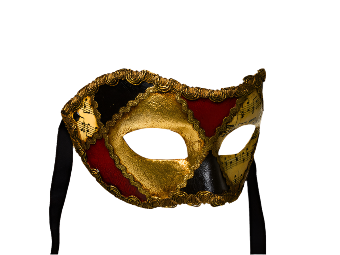 Venetian mask with music notes - Masquerade mask
