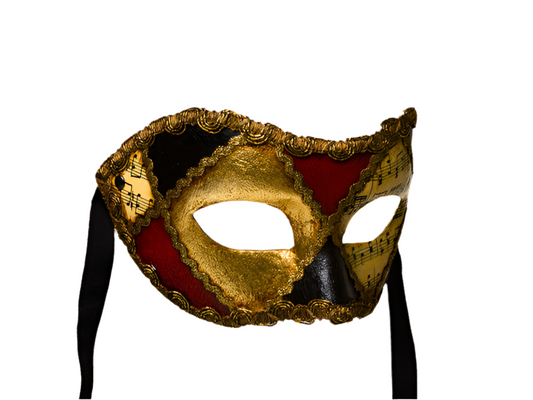 Venetian mask with music notes - Masquerade mask