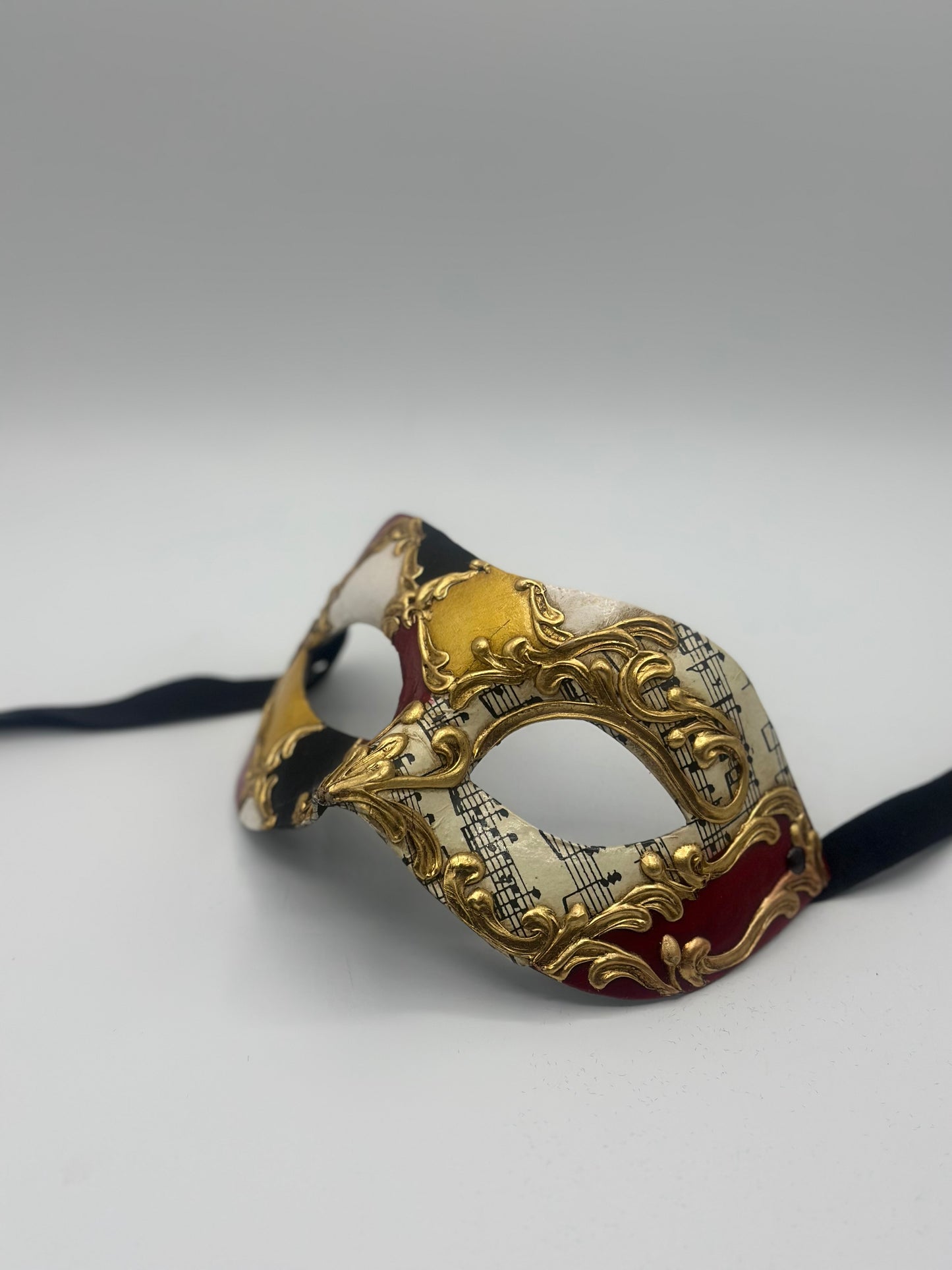 Venezianische Maske mit Musiknoten - Barockmaske
