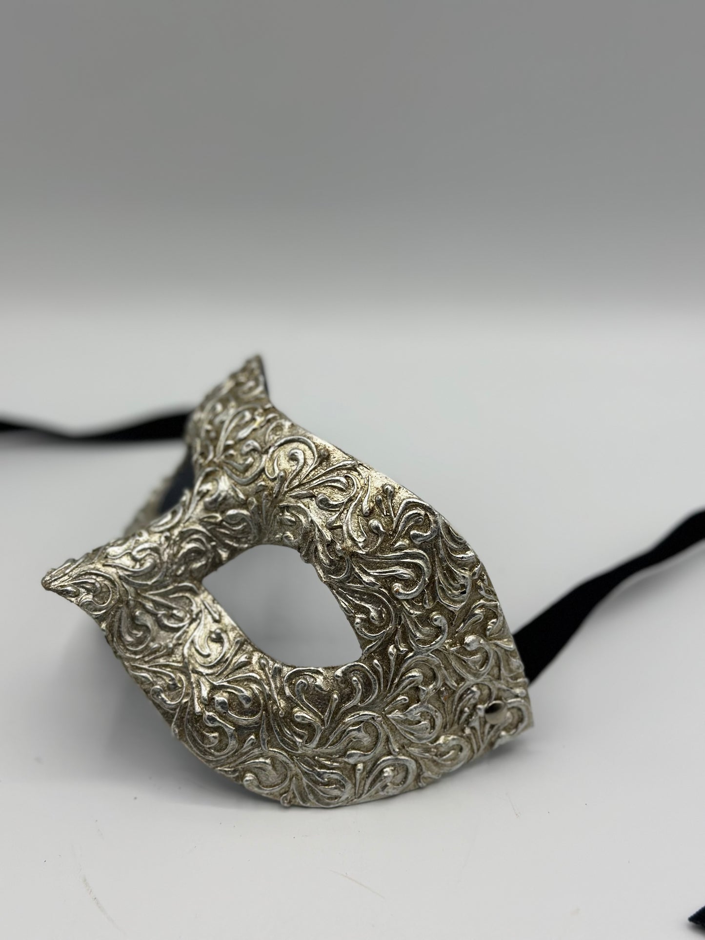 Luxus Colombina Maske in Silber - Maskenmaske