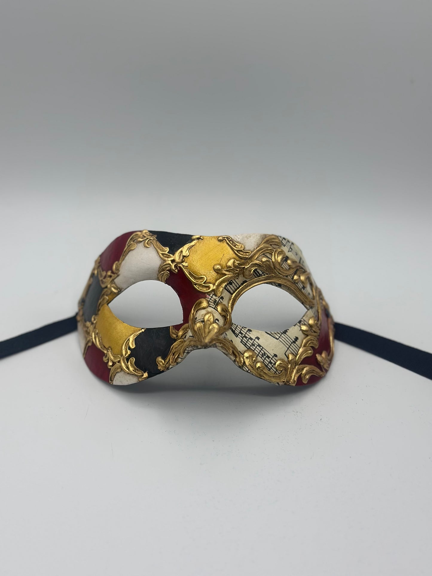 Venezianische Maske mit Musiknoten - Barockmaske