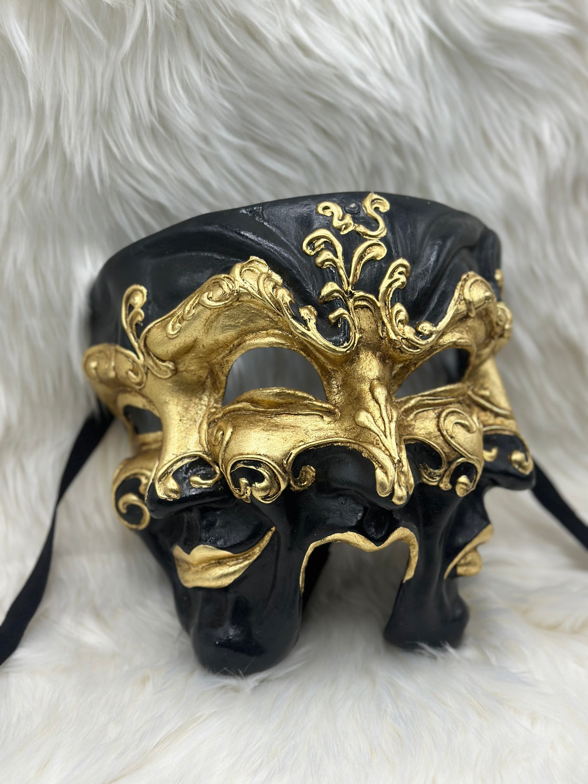 Black & Gold Three Face Mask