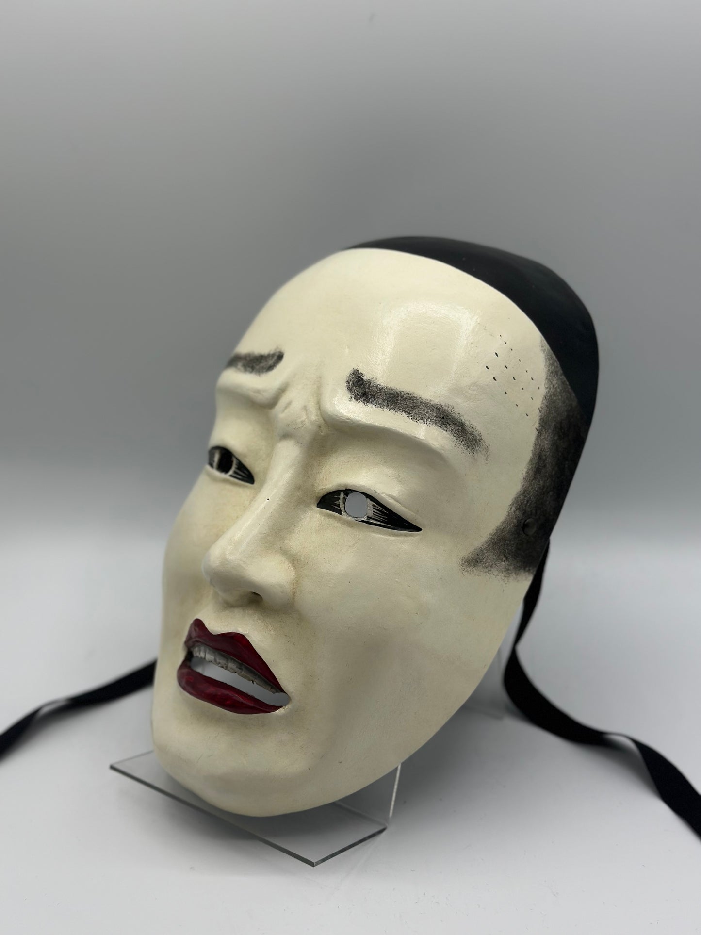 Masque Noh japonais, masque Nohmen d'homme, masque de théâtre japonais - masque Koomote.