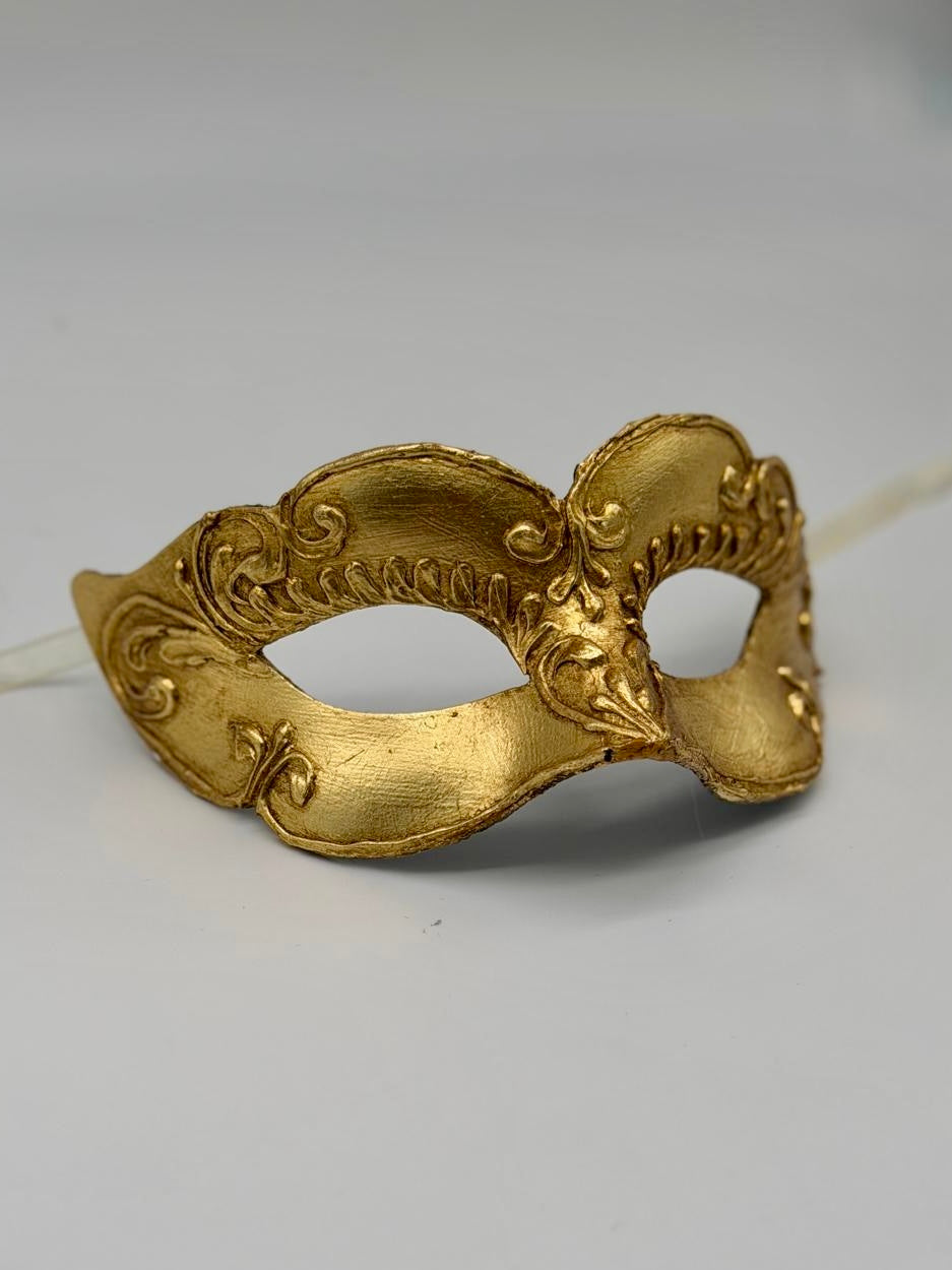 Handgemaakt Venetiaans Kinder Masker Goud