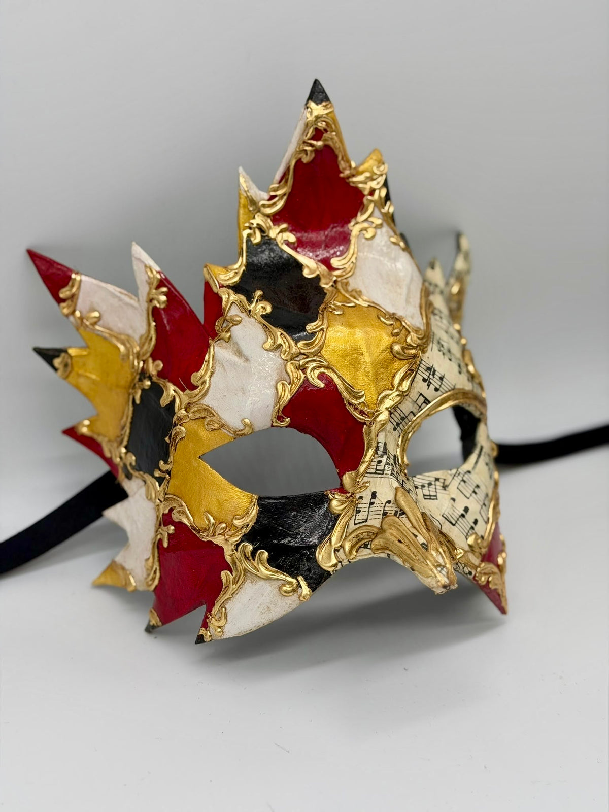 Venetian Bacchus Mask – Luxury Harlequin Masquerade Mask