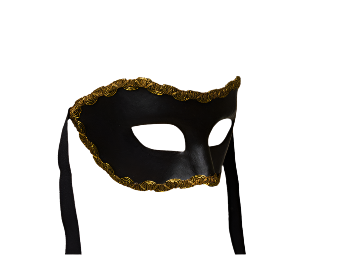 Zwart party masker