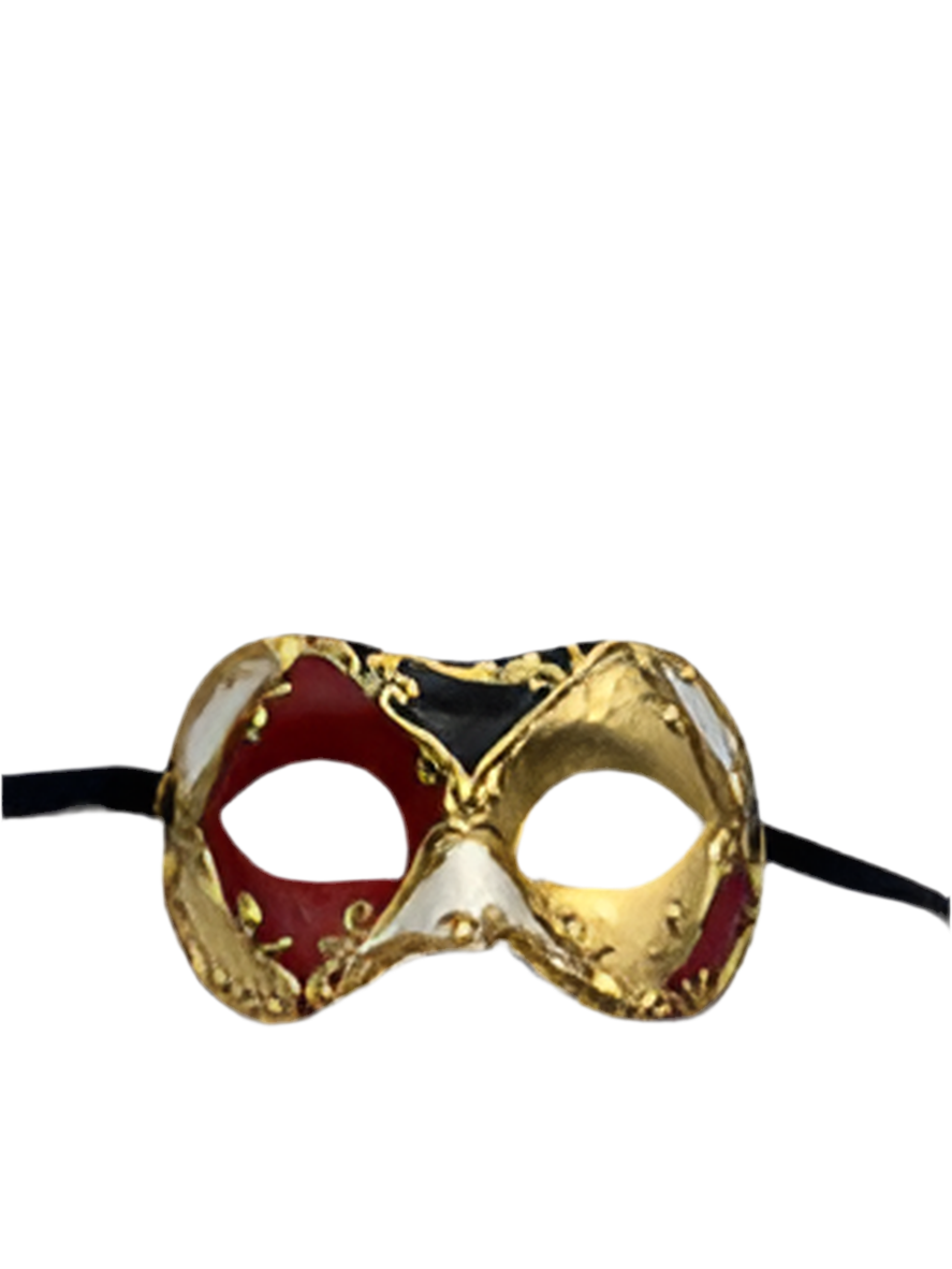 Baroque Masquerade Mask – Red/Black/Gold