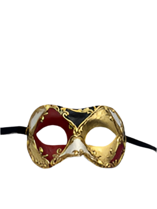 Baroque Masquerade Mask – Red/Black/Gold