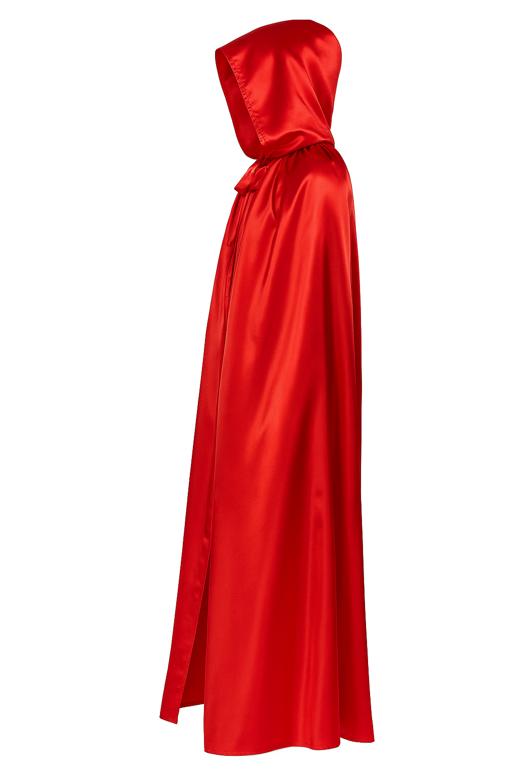 Venetian cape with a hood in red satin - Halloween cape red