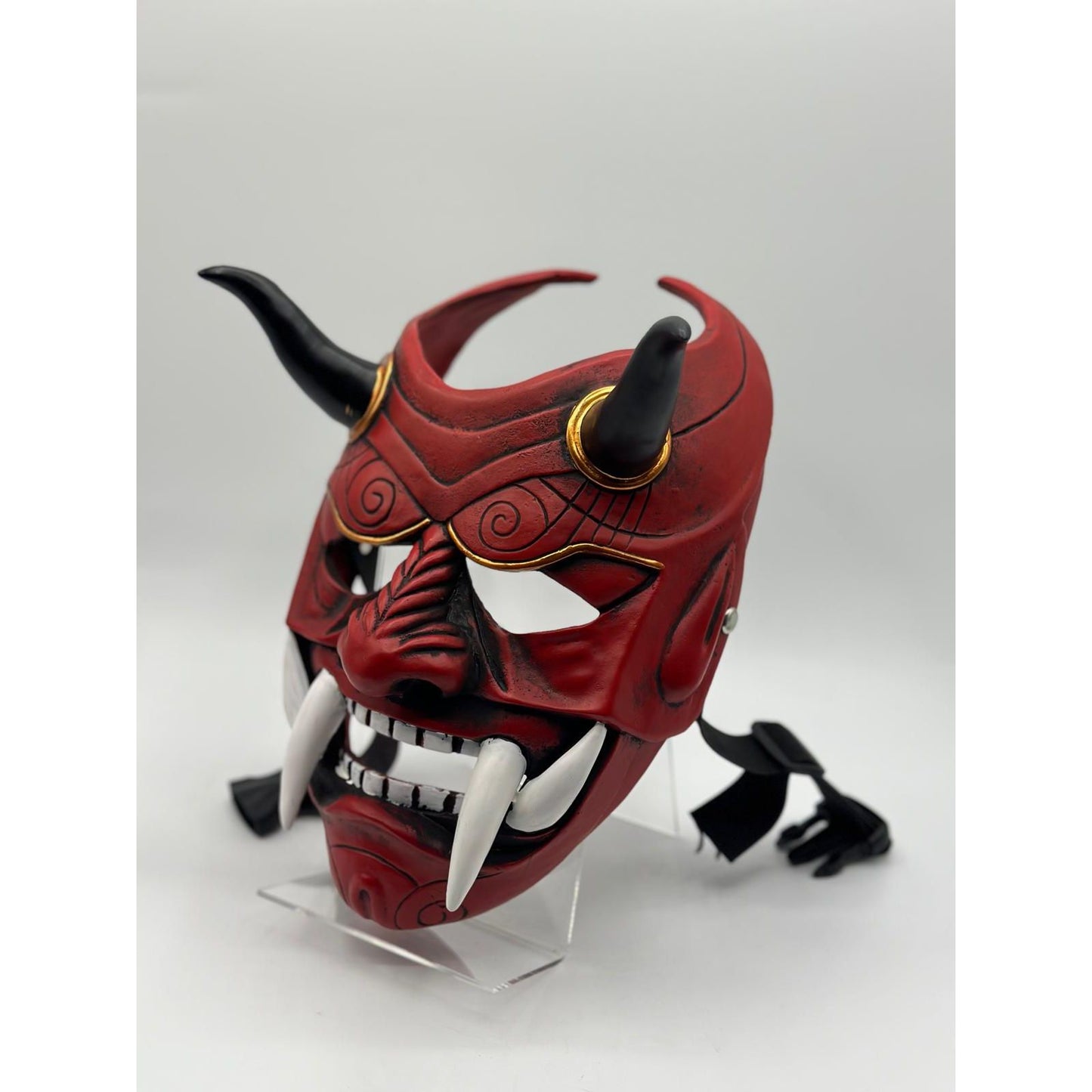Máscara japonesa roja - Máscara japonesa Oni - Máscara japonesa Samurai roja - Máscara japonesa dragón