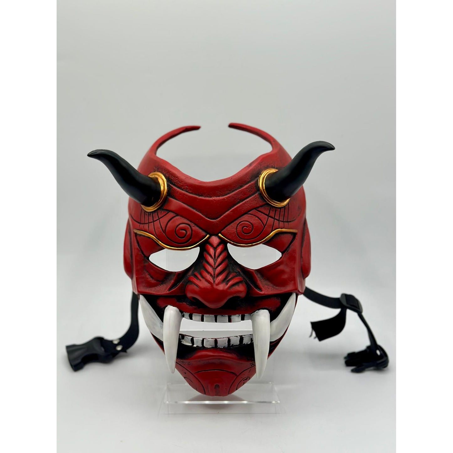 Máscara japonesa roja - Máscara japonesa Oni - Máscara japonesa Samurai roja - Máscara japonesa dragón