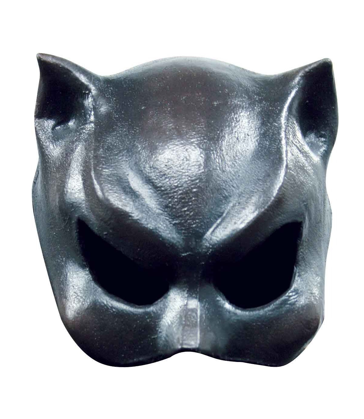 Katzenmädchen-Maske – Schwarze Latex-Maske im Catwoman-Stil