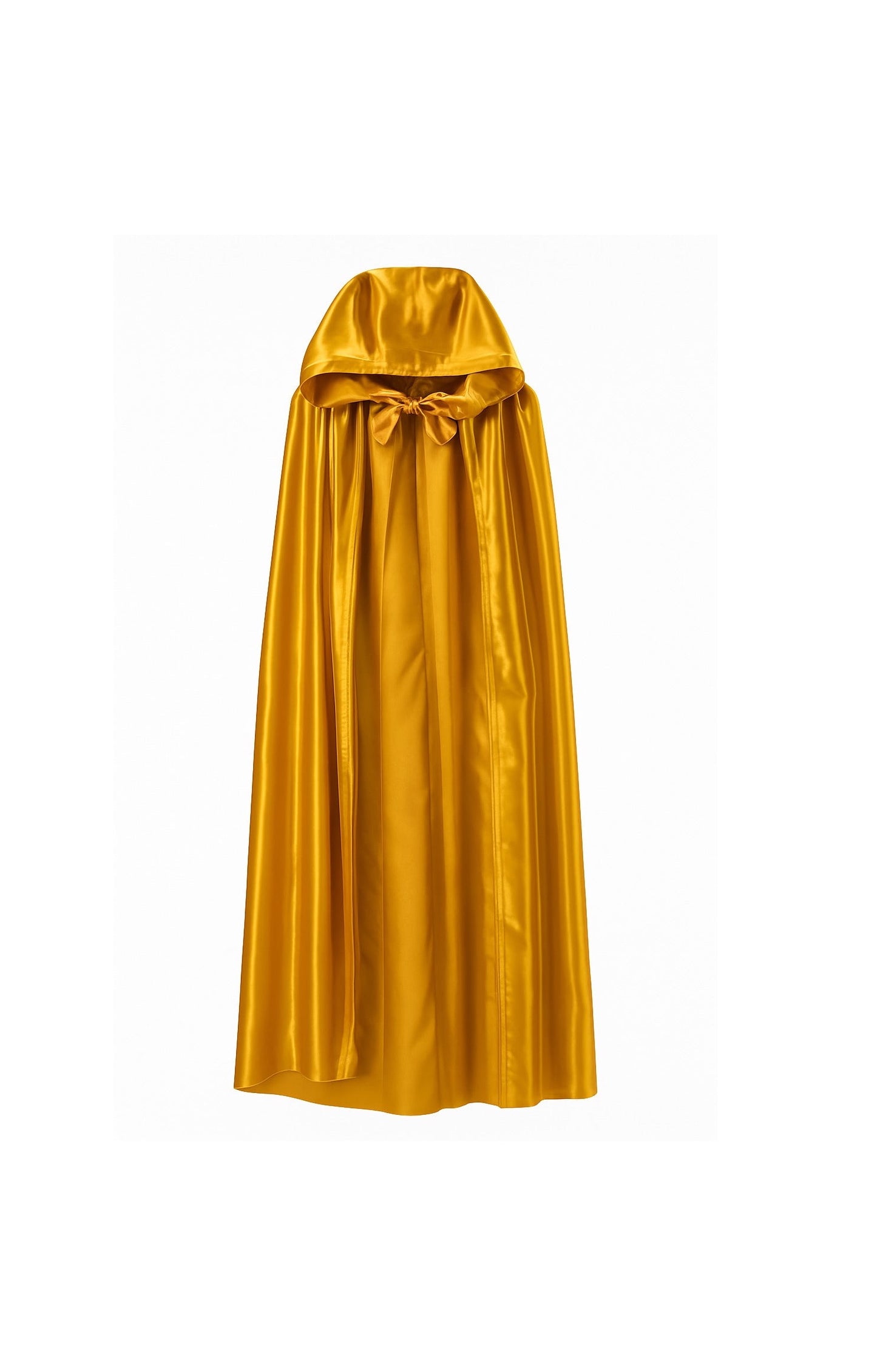 Venezianischer Umhang mit Kapuze aus goldenem Satin - Halloween Cape gold