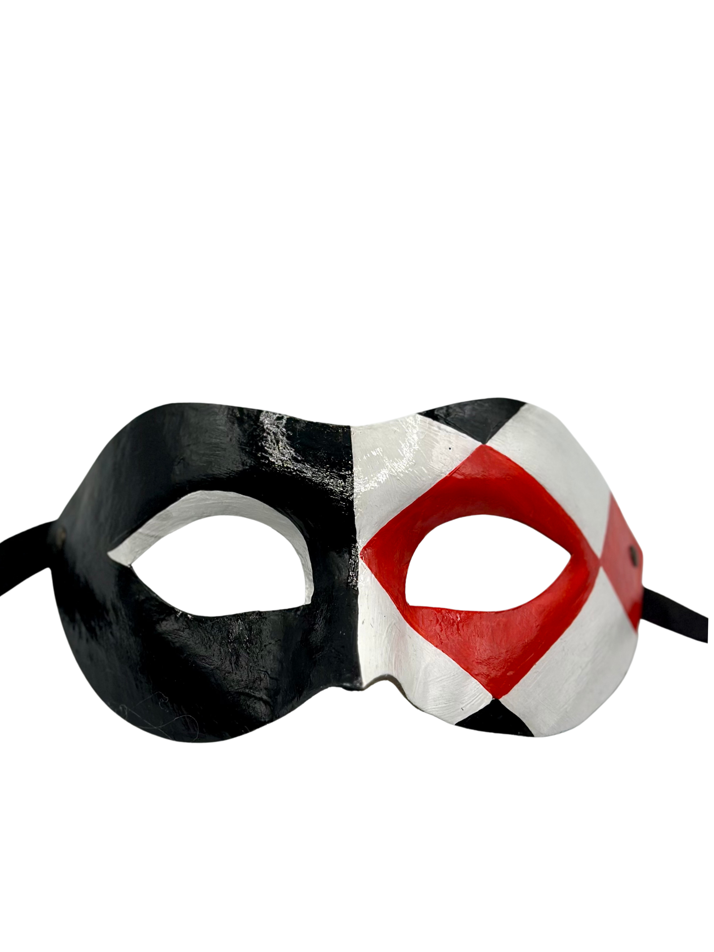 Venetian Mask – Black, White & Red