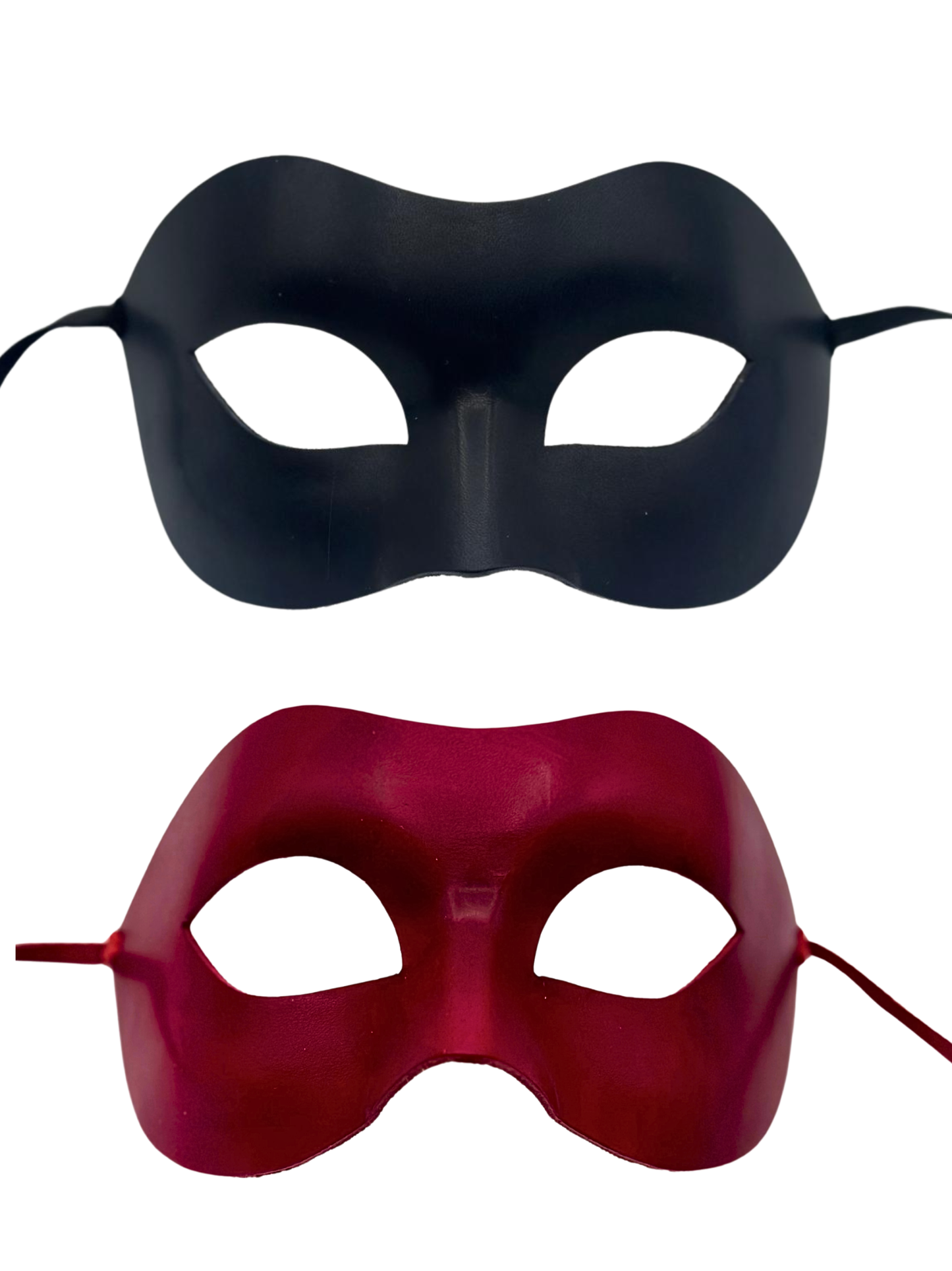 Passende Leder-Masken für Maskenbälle - Schwarz & Rot