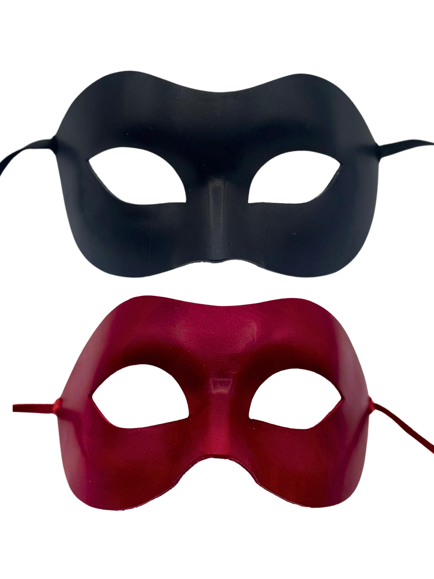 Passende Leder-Masken für Maskenbälle - Schwarz & Rot
