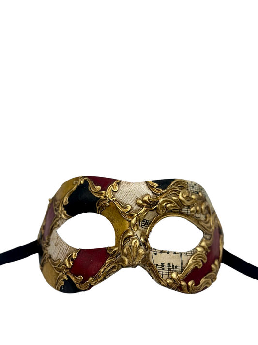 Venetian Mask with Music Notes - Baroque mask