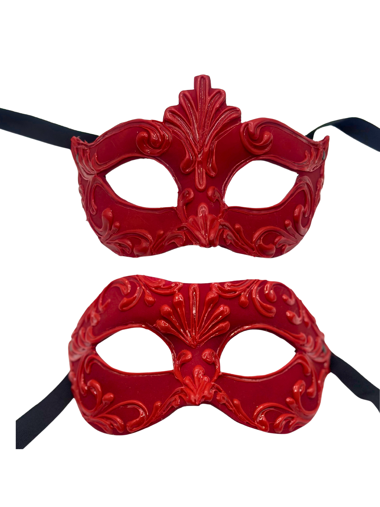 Set de 2 Máscaras Venecianas Rojas – Dúo