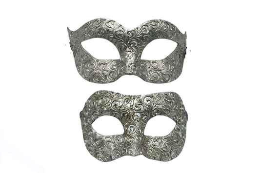 Zilveren Venetiaanse Masker Set voor Koppels – Barok Design