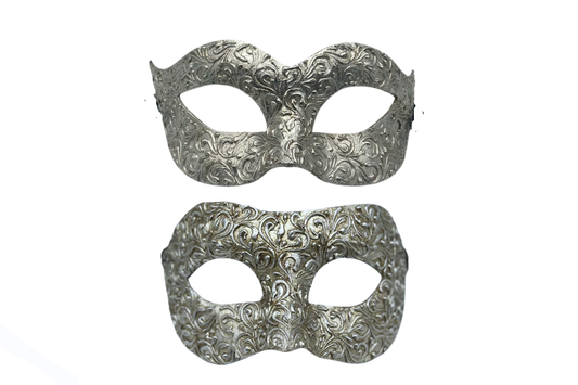 Zilveren Venetiaanse Masker Set voor Koppels – Barok Design