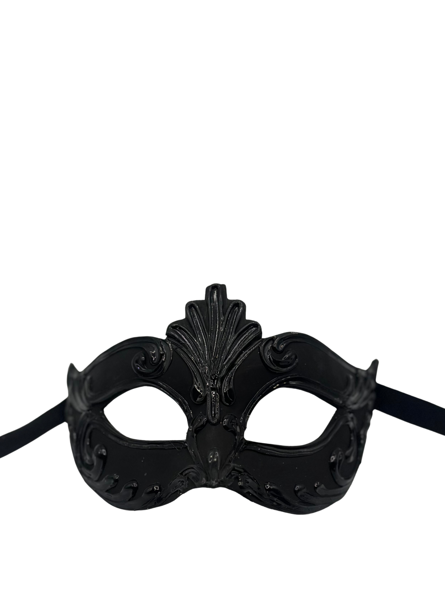 Masque Vénitien Noir Dentelle - Pour Carnaval, Halloween, Bal Masqué, Taille Unique, Rubans Ajustables - 5