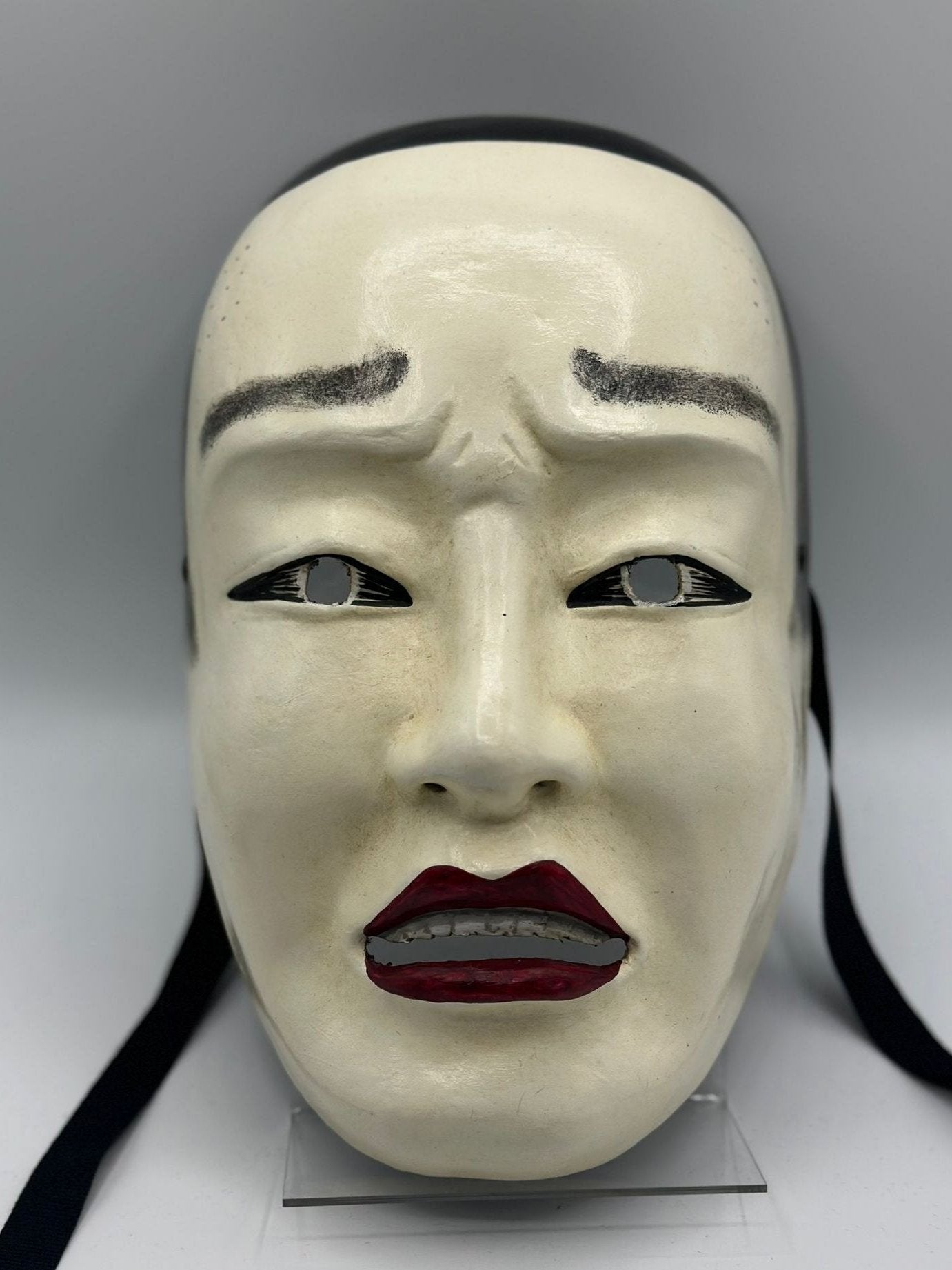 Masque Noh japonais, masque Nohmen d'homme, masque de théâtre japonais - masque Koomote.