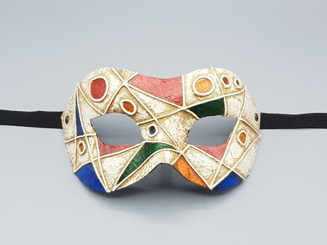 Art deco style mask in multi-color