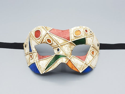 Art deco style mask in multi-color