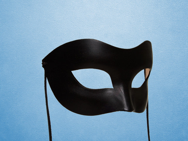 Basic black leather mask